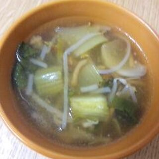 なめこのとろみで✾食べる野菜のとろとろ中華スープ